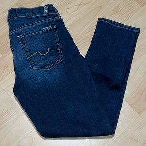 7 For All Mankind Josefina Boyfriend Skinny Distressed Buttonfly Jeans Size 25